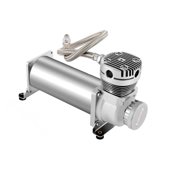 Ilmakompressorisarja - Autokompressori - 200 psi Maksimipaine - 12 V - 300 W - Äänitorville & Ilmajousitukselle - Keltainen