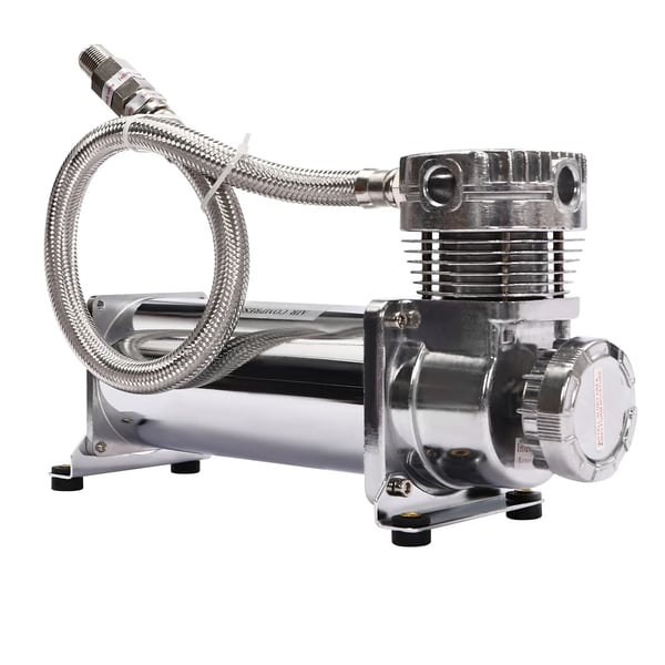 Luftkompressorsæt - Bilkompressor - 200 psi Maks. Tryk - 12 V - 300 W - Til Bilhorn & Luftaffjedring - Gul