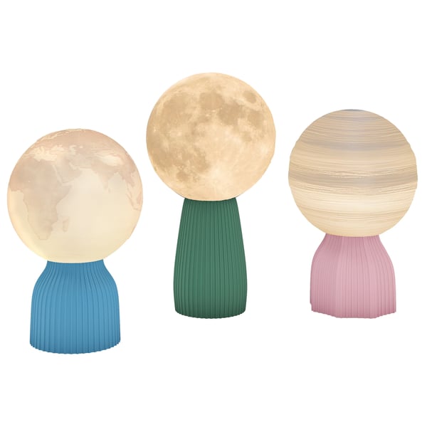 Set med 3 3D nattbordslampor - LED nattbordslampa - Måne/Jorden/Saturnus - Dimbart - USB 5V - Tryckknapp - ABS-plast - Vit Set med 3 3D nattbordslampor - LED nattbordslampa - Måne/Jorden/Saturnus - Dimbart - USB 5V - Tryckknapp - ABS-plast - Vit