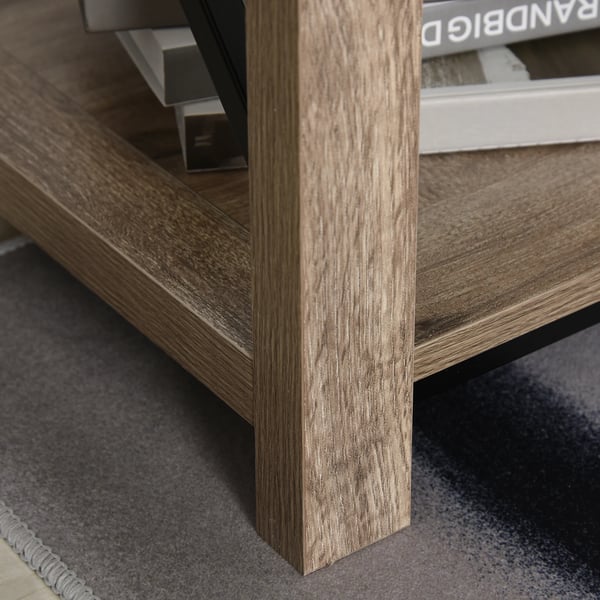Sidobord - Modell 838-044 - Fyrkantig - Med förvaringshylla - Retro stil - Trä - 40,5x40,5x60 cm - Brun