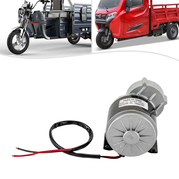 Elektrisk DC-motor - Gearmotor - 250 W 12 V - Børstet - Op til 100 kg belastning - Til scooter, elcykel, el-køretøj - CE