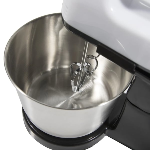 Køkkenmixer - Håndmixer med stativ - 7 hastigheder - 350 W - 1,7 l skål i rustfrit stål - Til piskning af æg og fløde
