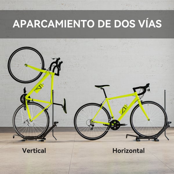 Cykelställ - Golvparkeringsställ - Hopfällbart - Portabelt - Stål - 75×41×81 cm - För hem, garage och verkstad - Svart