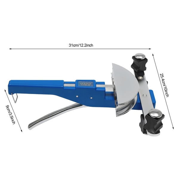 Rørbukker - Manuel CT-999F - Kapacitet 6–22 mm - Bukker 0–90° - Med rørskærer - Til kobber og aluminium - Rustfrit stål - Blå