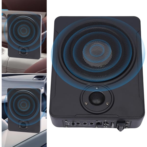 Bilsubwoofer & forstærkersæt - Subwoofer + digital forstærker - Justerbar bas og gain - Fuldbåndsudgang - Til bil/lastbil/SUV