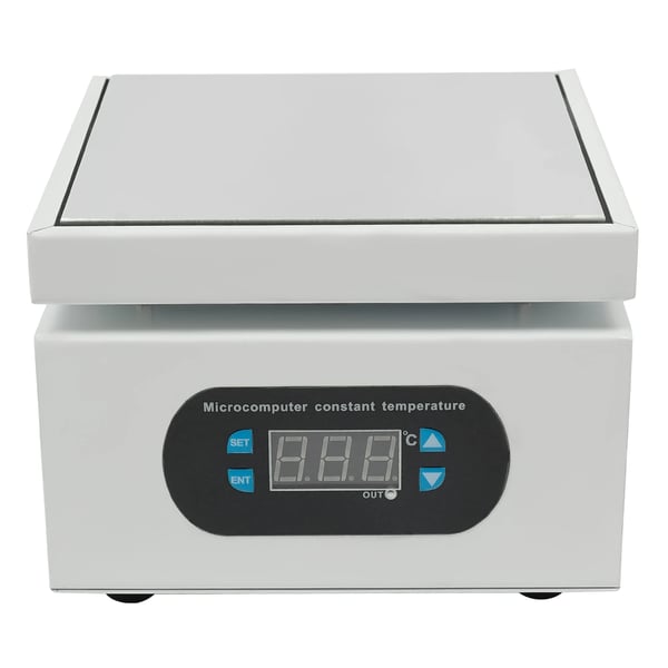 Elektrisk loddeplade - PCB forvarmer - 500 W - 150×150 mm varmeflade - EU-stik 220–250 V - Firkantet bordmodel - Hvid