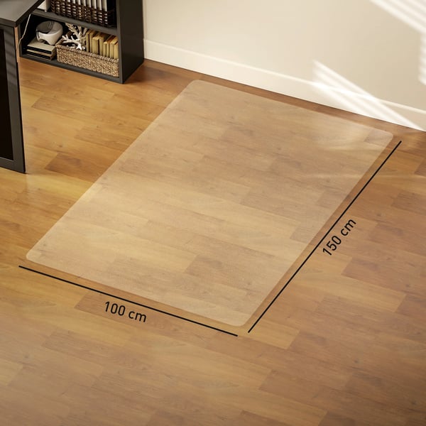 Golvskyddsmatta - Kontorsstolsmatta - PVC - Storlek 150x220 cm - För hem och kontor - Transparent
