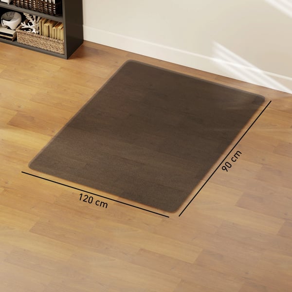 Golvskyddsmatta - Kontorsstolsmatta - PVC - 91x152 cm - För Hemmakontor - Enfärgad - Svart
