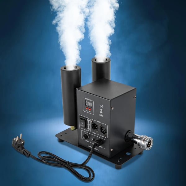 CO₂ Jetmaskine - DMX Sceneeffekt - 150W - Dobbelt justerbare dyser - Selvstændig installation - 220 V EU-stik - Sort