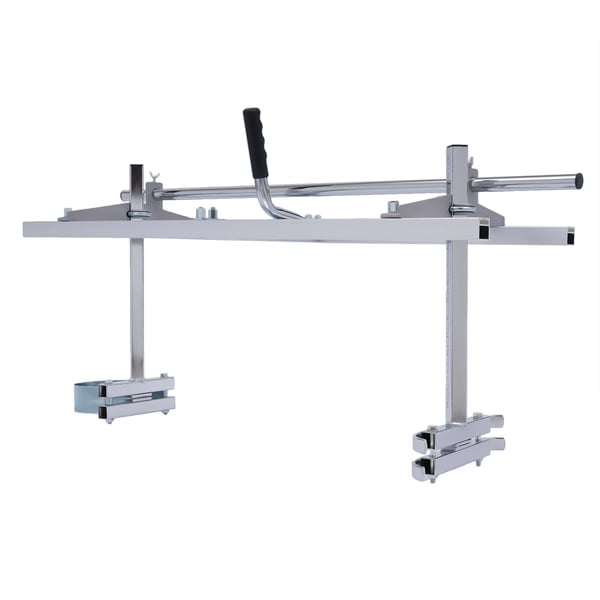 Transportabelt savværk til kædesav - Til sværd 35–91 cm - Snittykkelse 1,2–30 cm - Maks. skærebredde 80 cm - Justerbar - Aluminium - Sølv