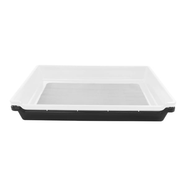 Pollenopsamlingssæt - Trimbakke - Med saks og børste - 50 x 33 x 9,2 cm - Hvid