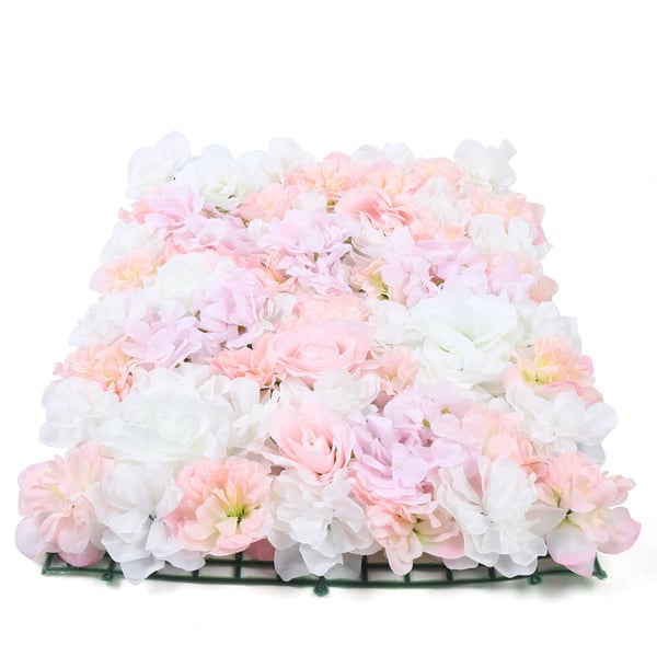 Kunstig blomstervæg - Paneler - 12-pak - Silke - Nålehuls-låsning - Indendørs - Bryllup & Festpynt - Blå