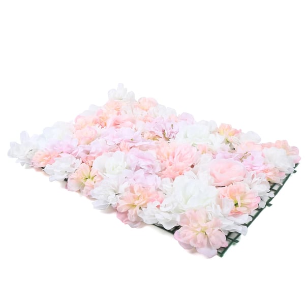 Kunstig blomstervæg - Paneler - 12-pak - Silke - Nålehuls-låsning - Indendørs - Bryllup & Festpynt - Blå