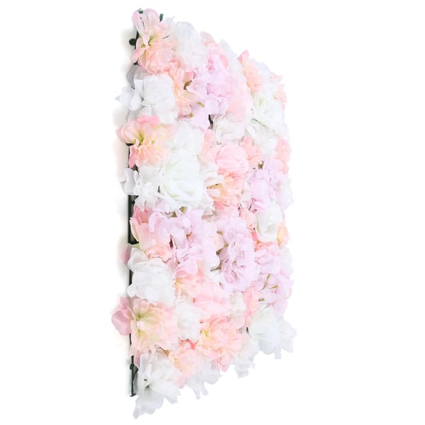 Kunstig blomstervæg - Paneler - 12-pak - Silke - Nålehuls-låsning - Indendørs - Bryllup & Festpynt - Blå