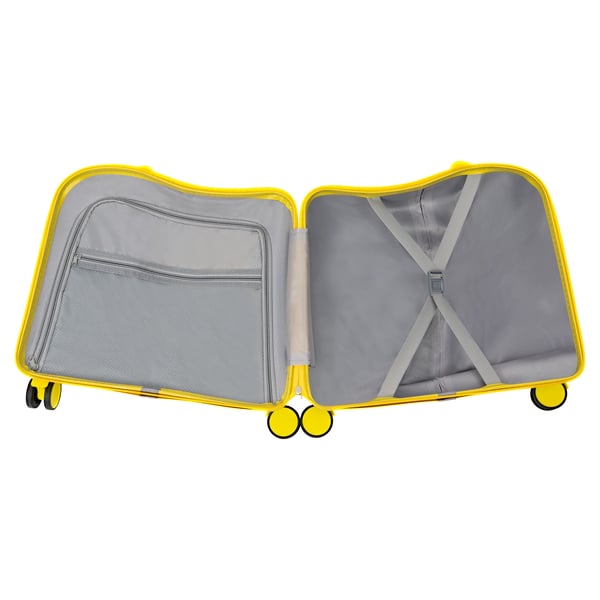 Børnekuffert - Ride-on 46 cm - ABS - Hjul - Lås - Til 4–6 år - Gul