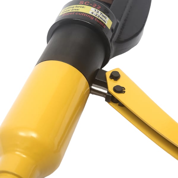 Hydraulisk armeringsjernsklipper - HY-22 - Kapacitet 4–22 mm - Håndholdt - Bærbar - Med Kuffert - Professionel - Gul