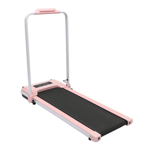Hopfällbart löpband - Elektriskt löpband - 2,0 HP Tyst Motor - LED-display - För Hem och Kontor - Band 80–120 cm x 30–50 cm - Rosa