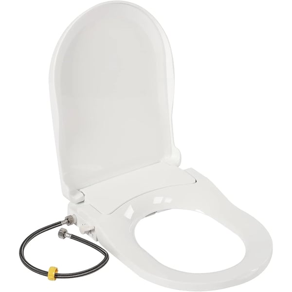 WC-istuinkansi bidellä - D-tyyppi - Kaksoissuuttimet - G 1/2 (1,27 cm) liitäntä - Irrotettava - EU-pistoke - Valkoinen