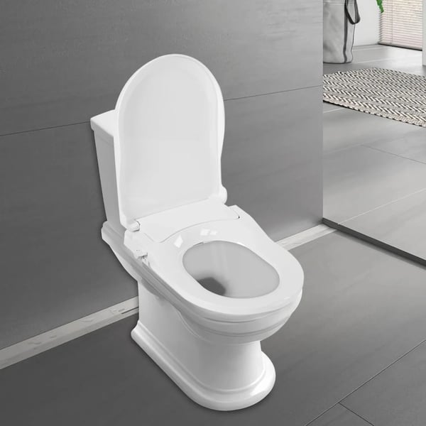 WC-istuinkansi bidellä - D-tyyppi - Kaksoissuuttimet - G 1/2 (1,27 cm) liitäntä - Irrotettava - EU-pistoke - Valkoinen
