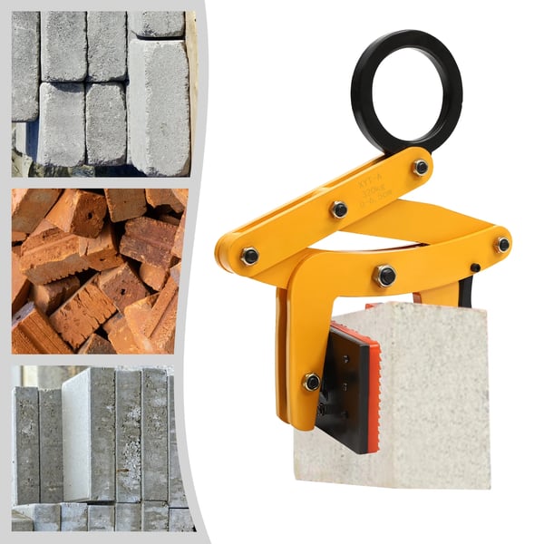 Stenløfter - Kantklemme til stenplader - Gribvidde 0–6,5 cm - Max belastning 320 kg - Pladeløfter/stenbærer
