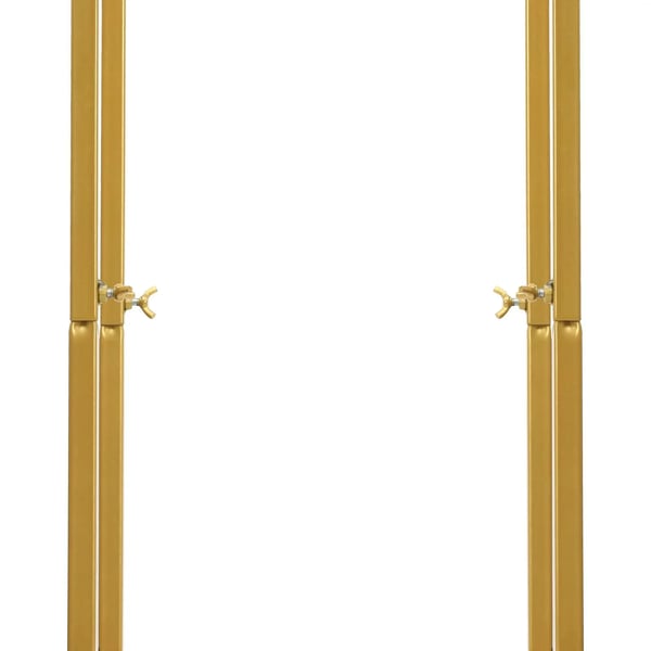 Bryllupsbue - Baggrundsstativ - Kvadratisk indre bue - Metal - 1,8 x 2,4 m - Fritstående - Guld