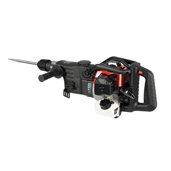 Bilningshammare - Bensindriven 2-takt - 1000 W - 5-spårs chuckfäste - 35 cm spetsmejsel - 0,9 l tank - 450 rpm - Svart