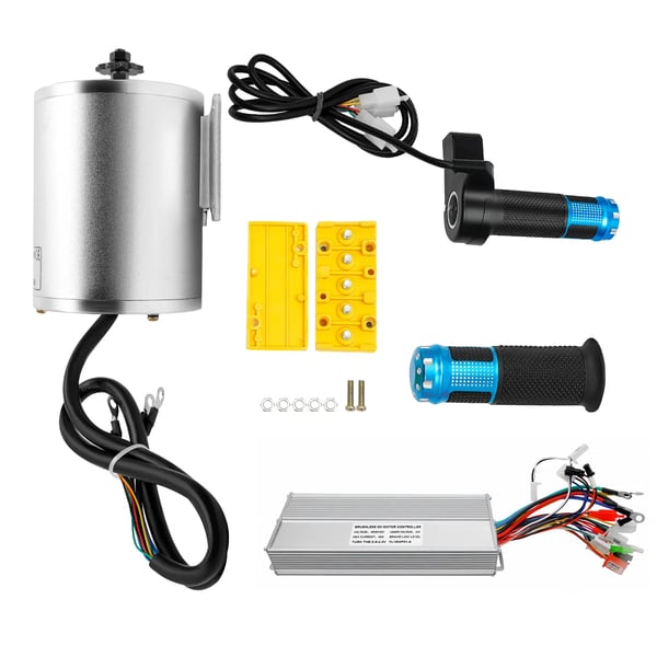 BLDC drivsæt - Børsteløs motor & controller - 60V 2000W - 36A 4300 o/min - 3 hastigheder & bak - Gashåndtag - Til elcykel, scooter, gokart