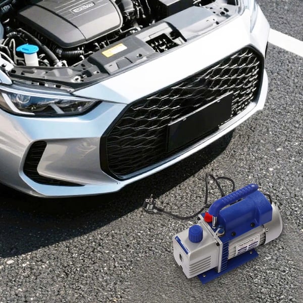 AC tyhjiöpumppu ja manifold-painemittarisarja - VK125 - R134a/R410a - Letkuliitäntä 0,64 cm - Kotikäyttö, AC-huolto - CE-sertifioitu - Sininen