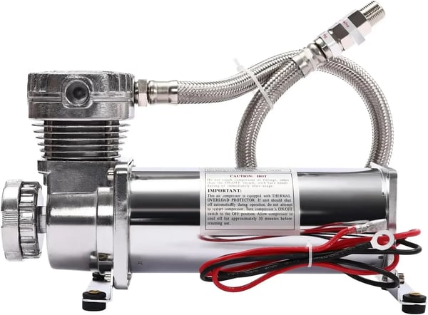 Luftkompressor til luftaffjedring - Kompressorsæt - 200-300 W - 200 PSI - 50 L - 23 A - Til horn & luftaffjedringssystem