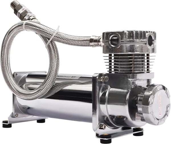 Luftkompressor til luftaffjedring - Kompressorsæt - 200-300 W - 200 PSI - 50 L - 23 A - Til horn & luftaffjedringssystem
