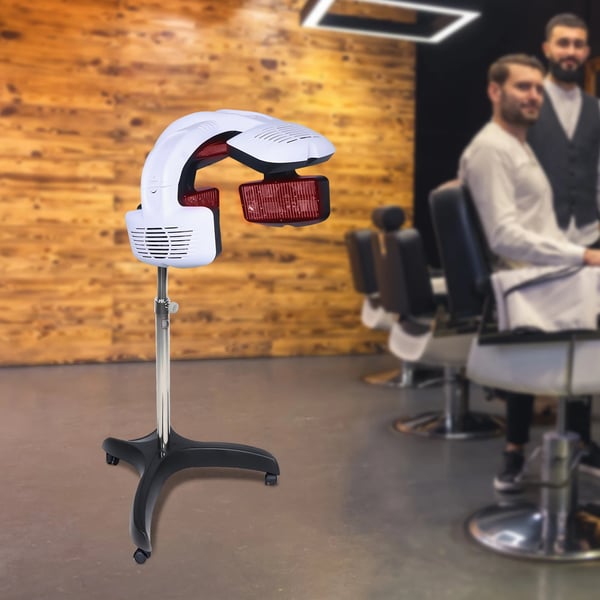 Professionel salonhårtørrer - Stående hættehårtørrer - Effekt 1500 W - Spænding 220 V - LCD-display - Forvarmning 10 s - Rustfrit stål/PP/ABS