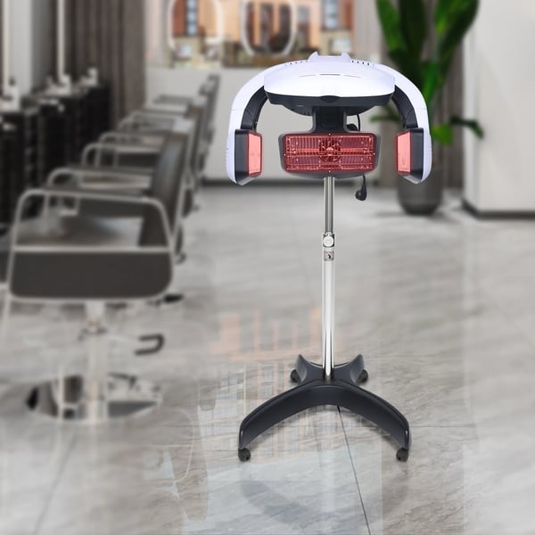 Professionel salonhårtørrer - Stående hættehårtørrer - Effekt 1500 W - Spænding 220 V - LCD-display - Forvarmning 10 s - Rustfrit stål/PP/ABS