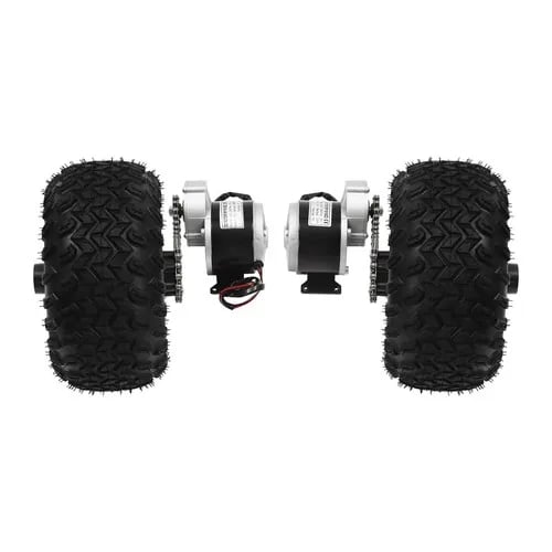 Motorsæt til el-scooter - Konverteringssæt - 24V - 250W - Hjul 25,4 cm - Akselhul 12 mm - Børstet gearmotor - 10 km/t - Sort