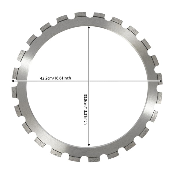 Rengassahan terä - Ø 40,6 cm - Vetopyörällä - Hopea