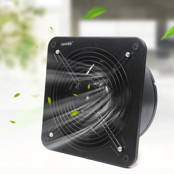 Seinätuuletin - Poistopuhallin - 150 W - 220 V - 2677 kierrosta/min - Musta