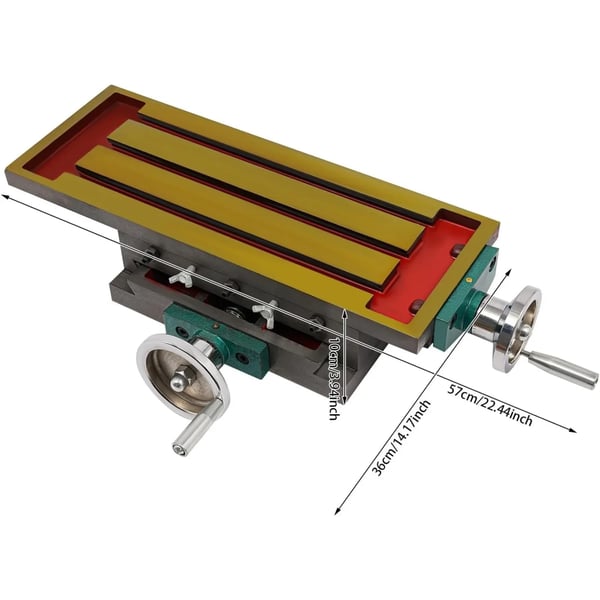 Fræsebord - XY-krydsbord - 45×17 cm Bord - 2 Akser 4-vejs - Vægt 30 kg - Multifunktion