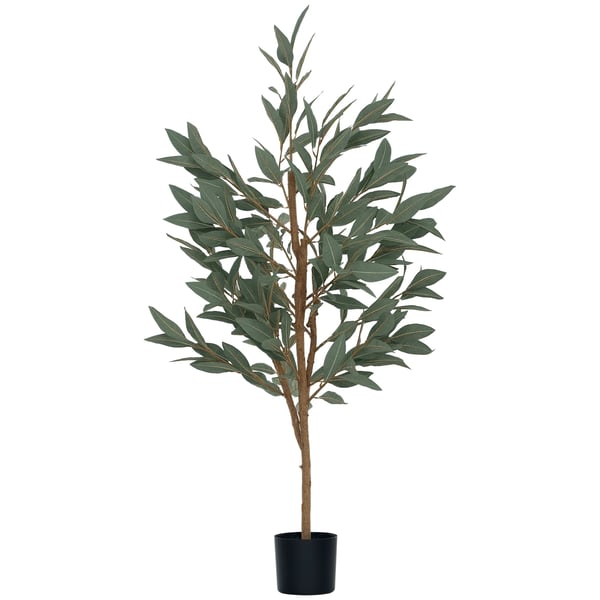 Konstgjort lagerträd - Golvstående konstväxt - 150 cm - Silkesblad - För utomhus/balkong - Grön