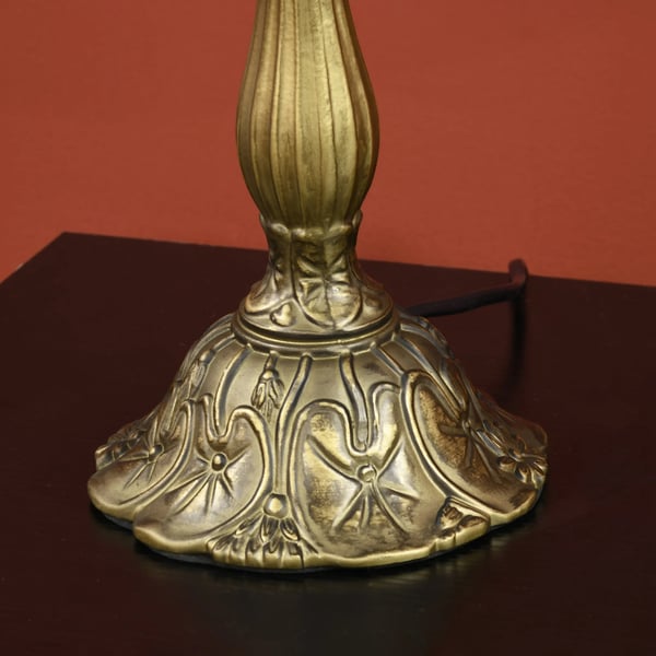 Tiffany bordslampa - Nattlampa - Handgjort färgat glas - Ø31×48 cm - E27-sockel, EU-kontakt 220 V - Tryckknappsbrytare - Blå