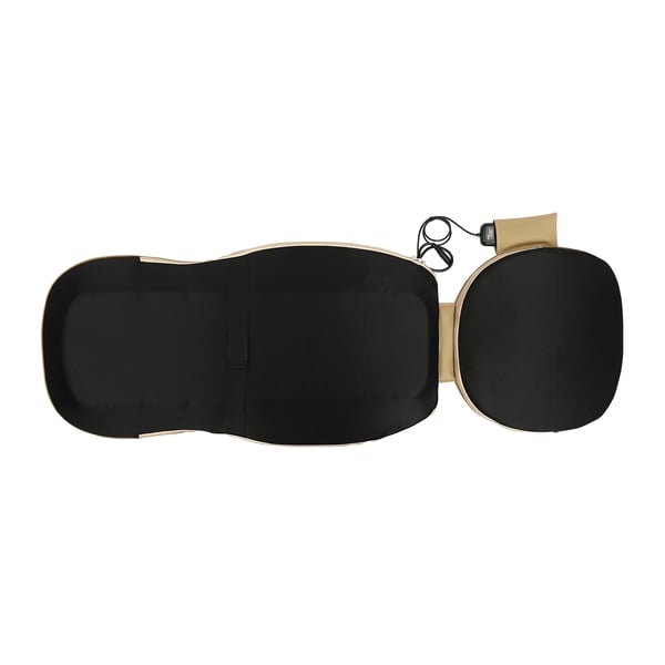 Shiatsu massagesæde - Sædepude til ryg og nakke - 70 W - 3 Massagetilstande - Varmefunktion - Justerbar højde - Lysebeige