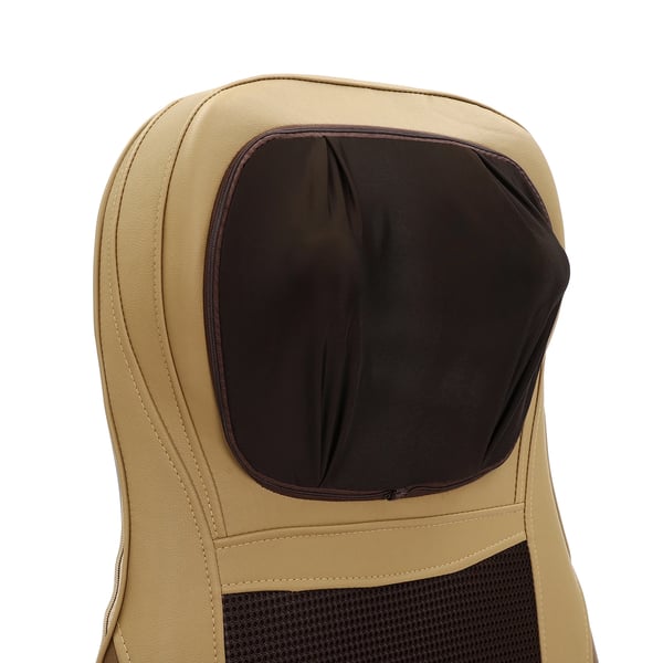 Shiatsu massagesæde - Sædepude til ryg og nakke - 70 W - 3 Massagetilstande - Varmefunktion - Justerbar højde - Lysebeige