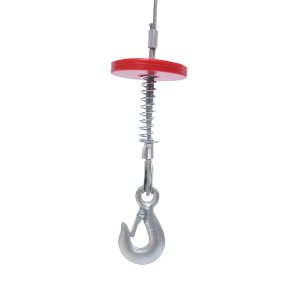 Elektrisk talje/elspil - 500 W motor - 250 kg løftekapacitet - kablet fjernbetjening - 18 m stålkabel - sort