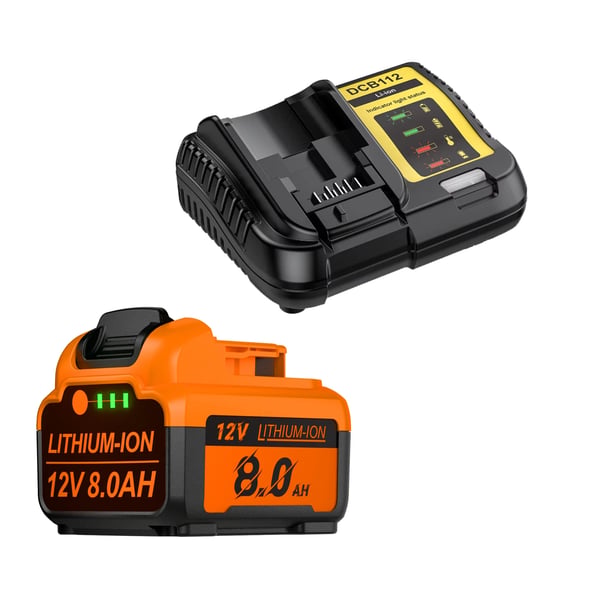 Vara-akku sähkötyökaluille - DCB126 - 12 V Li‑ion 8000 mAh - 1 akku + laturi - 18650-kennot - Beige Vara-akku sähkötyökaluille - DCB126 - 12 V Li‑ion 8000 mAh - 1 akku + laturi - 18650-kennot - Beige