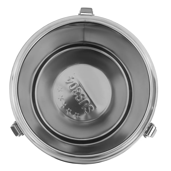 Madvarmer - Termobeholder - Rustfrit stål - 20 l - Låg og håndtag - Til suppe og drikke - Holder op til 12 t varm/kold - Sølv