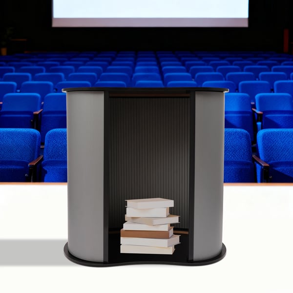 Receptionsskranke til kontor og messe - Gulvstående model - Sammenfoldelig - Maks belastning 50 kg - 40×90×90 cm - Kræver montering