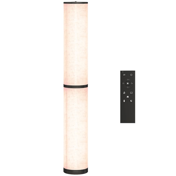 LED-lampa - Golvlampa - Dimbart - Färgtemperatur 3000–6000K - Magnetisk fjärrkontroll - Timer - 21–30 W - Rostfritt stål - Beige