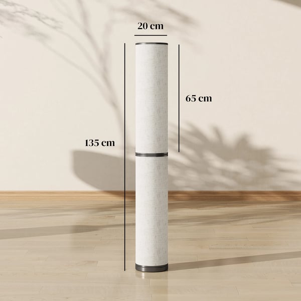 LED-lampa - Golvlampa - Dimbart - Färgtemperatur 3000–6000K - Magnetisk fjärrkontroll - Timer - 21–30 W - Rostfritt stål - Beige