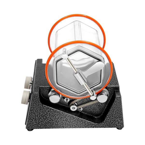 Roterande polertrumma - Smycke-/myntpolerare - 60 W - 500–3000 varv/min - 5-stegs timer - Avgradning av metall - 4,28 kg - Gul