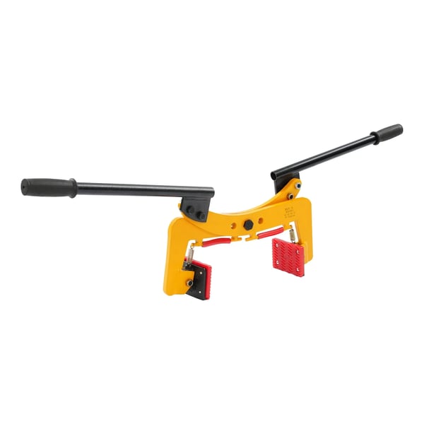 Stenløfteklemme - Pladeløfter - 325 kg Kapacitet - Justerbar Åbning - Ergonomiske Håndtag - Manganstål 235, PU - Plastbelagt - Gul