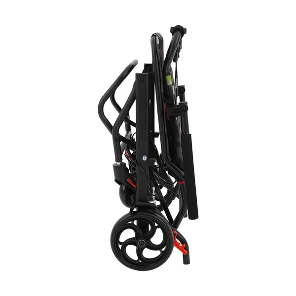 Transportkørestol - Sammenklappelig - 100 kg Maks. belastning - 270° Justerbart Armlæn - Kulstofstål - 8,93 kg - Fodstøtte