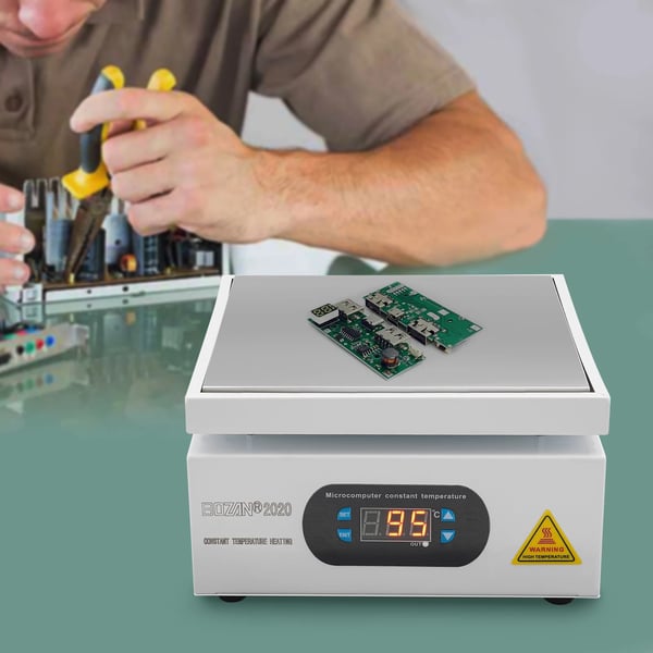Elektrisk loddeplade - SMD forvarmerplade - 700 W - 220 V - Mikrocomputerstyret - Multifunktion - Hvid